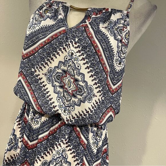 Rue 21 Geometric Print Maxi Dress with straps size medium - Picture 3 of 14